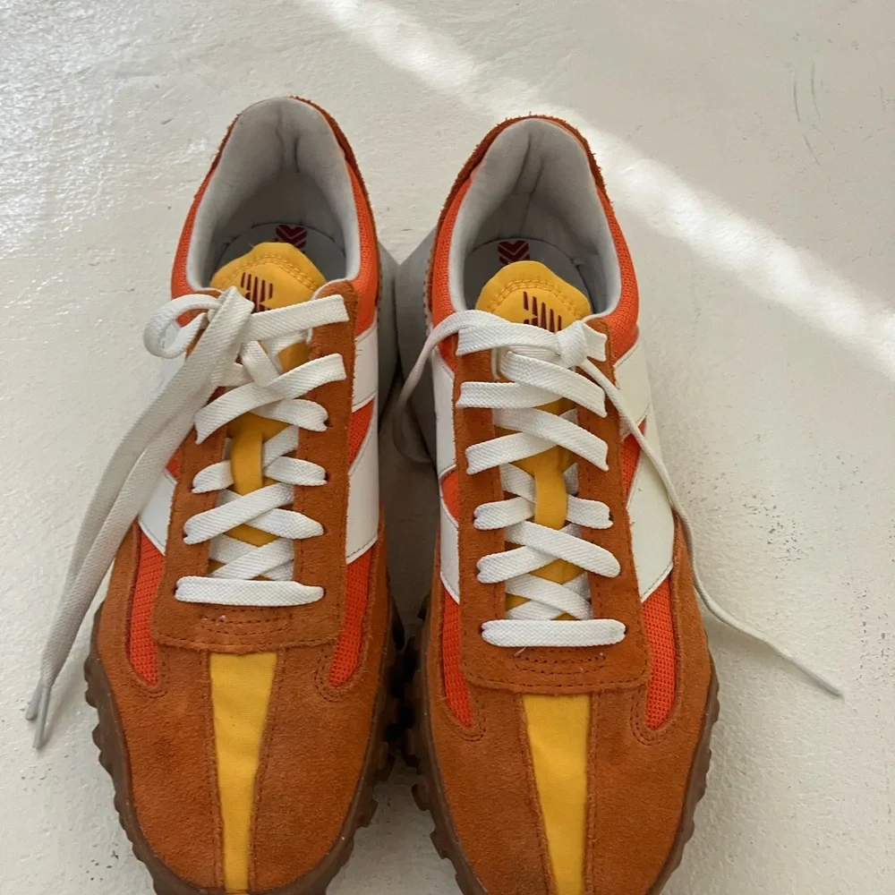 New Balance XC-72 Orange, White & Yellow Retro Runner Sneakers Men’s 7.5 Wide - Picture 2 of 4